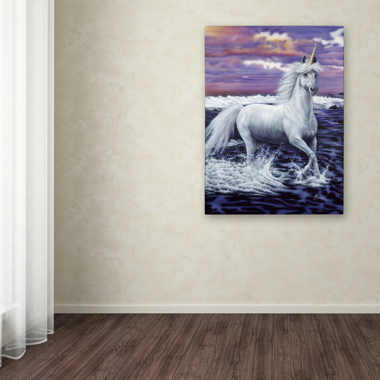 Jenny Newland 'Unicorn' Canvas Art 18 X 24