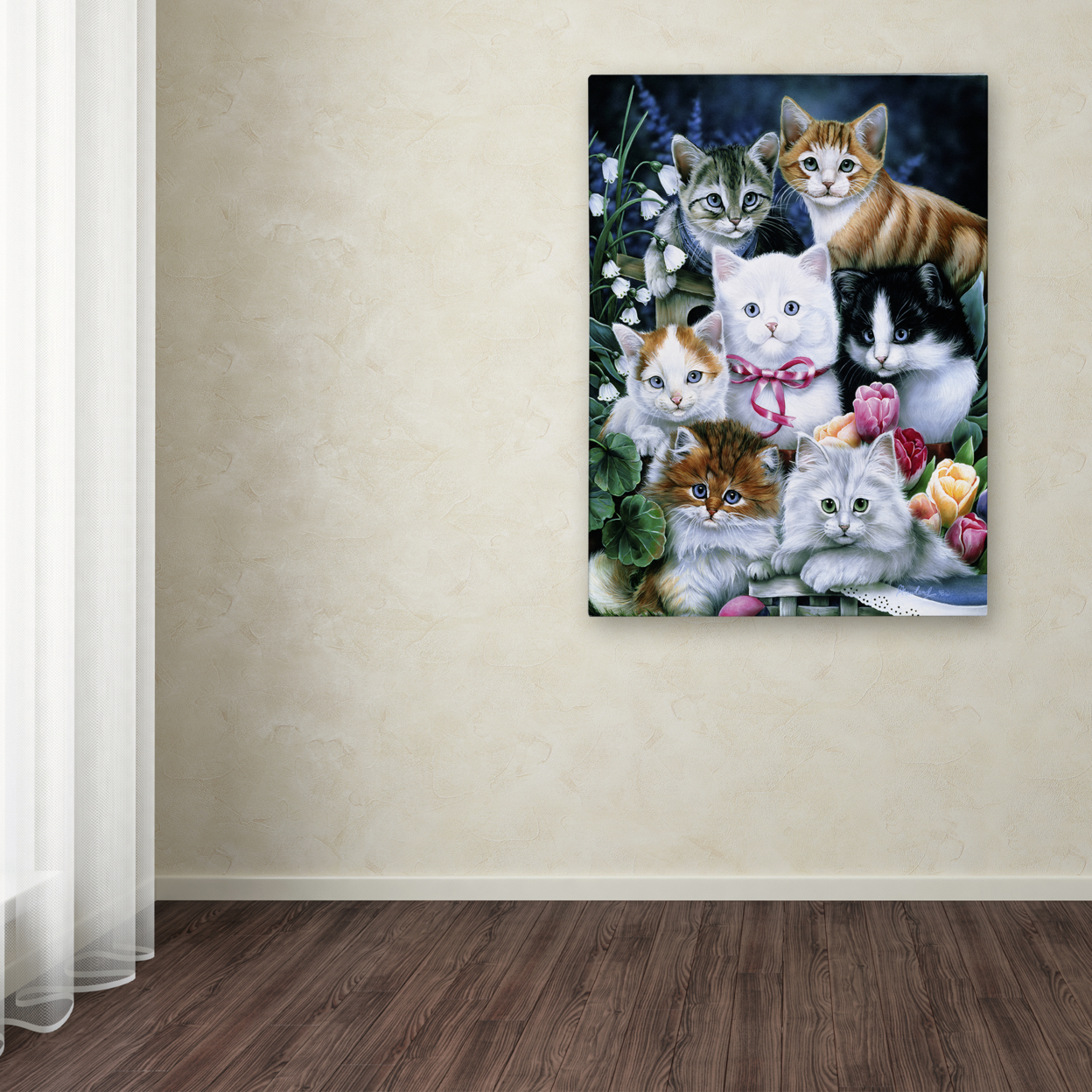 Jenny Newland 'Kittens' Canvas Art 18 X 24