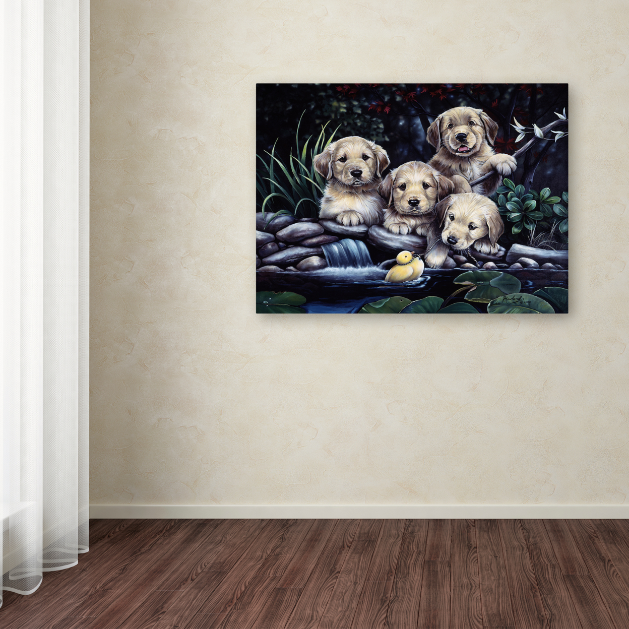 Jenny Newland 'Puppies To The Rescue' Canvas Art 18 X 24