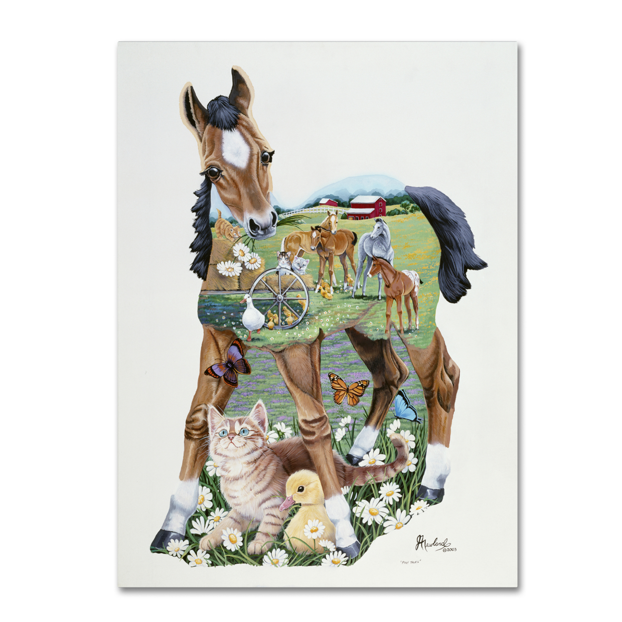 Jenny Newland 'Pony Tails' Canvas Art 18 X 24