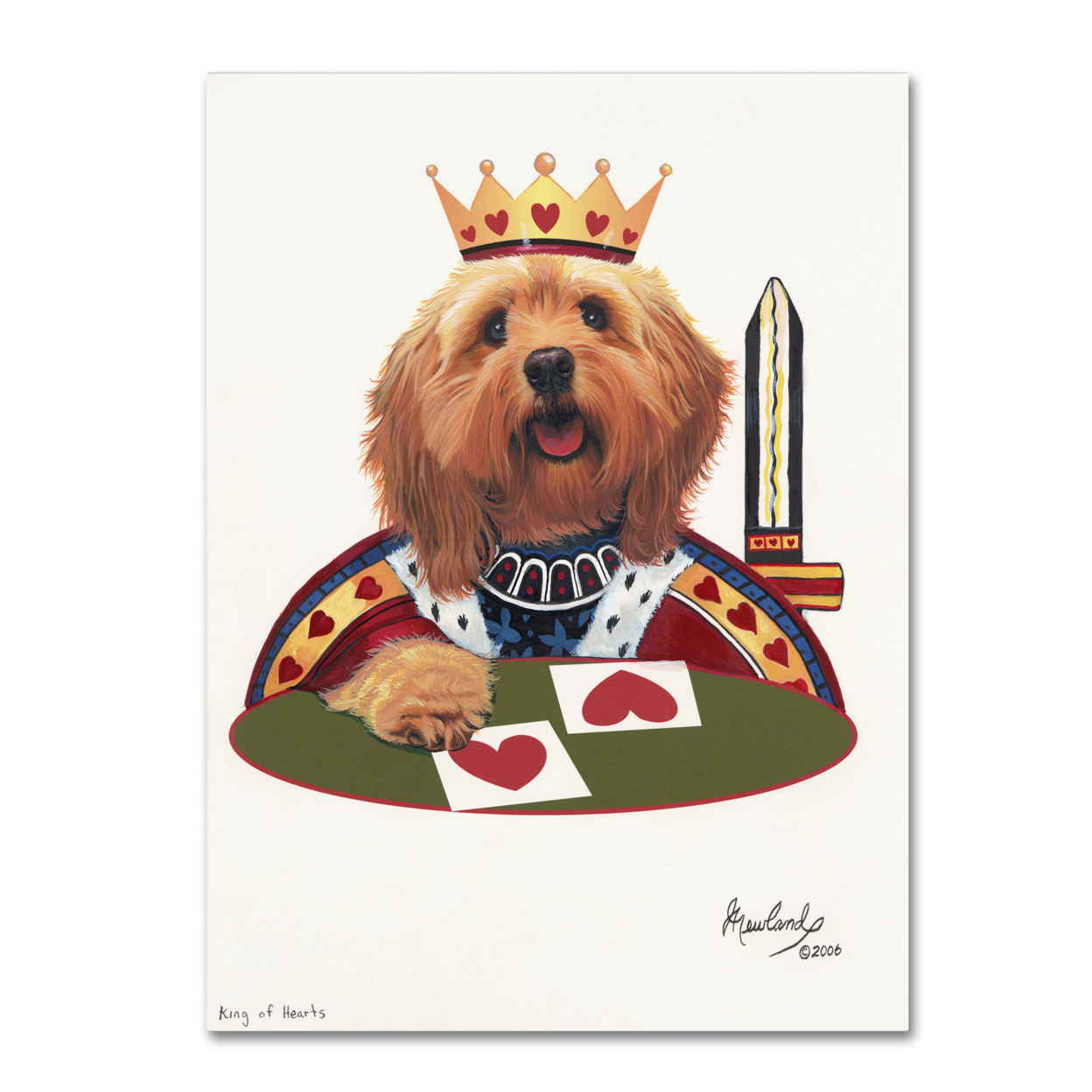 Jenny Newland 'King Of Hearts' Canvas Art 18 X 24