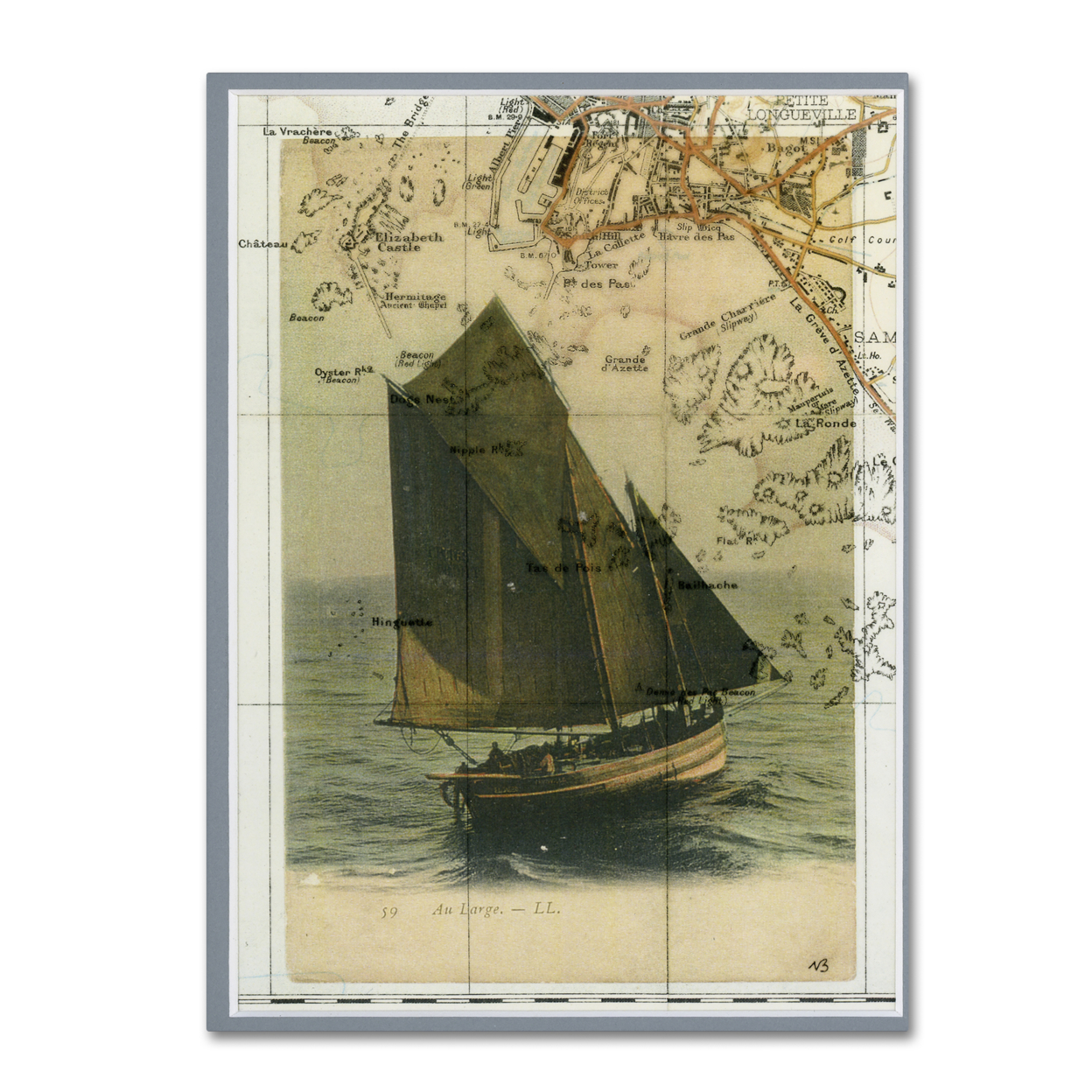 Nick Bantock 'Jersey Sailboat' Canvas Art 18 X 24