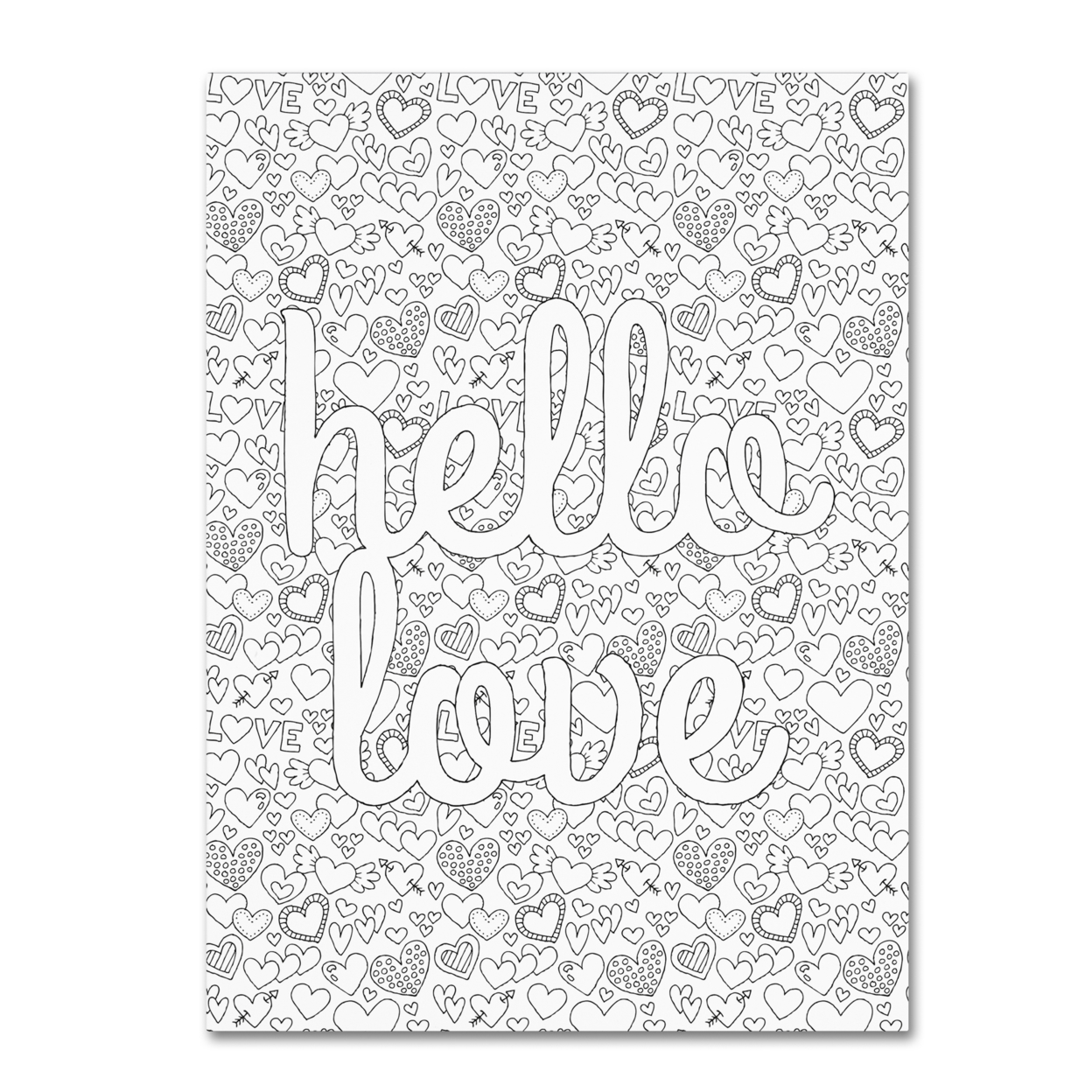 Hello Angel 'Letters & Words 17' Canvas Art 18 X 24