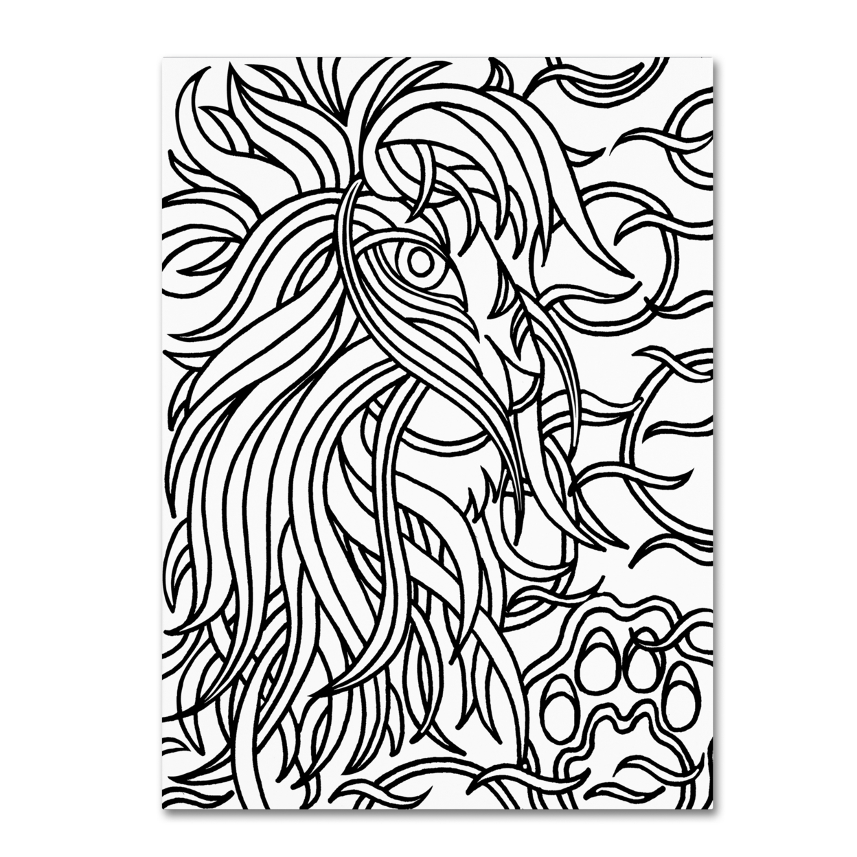 Kathy G. Ahrens 'Lester The Lion' Canvas Art 18 X 24
