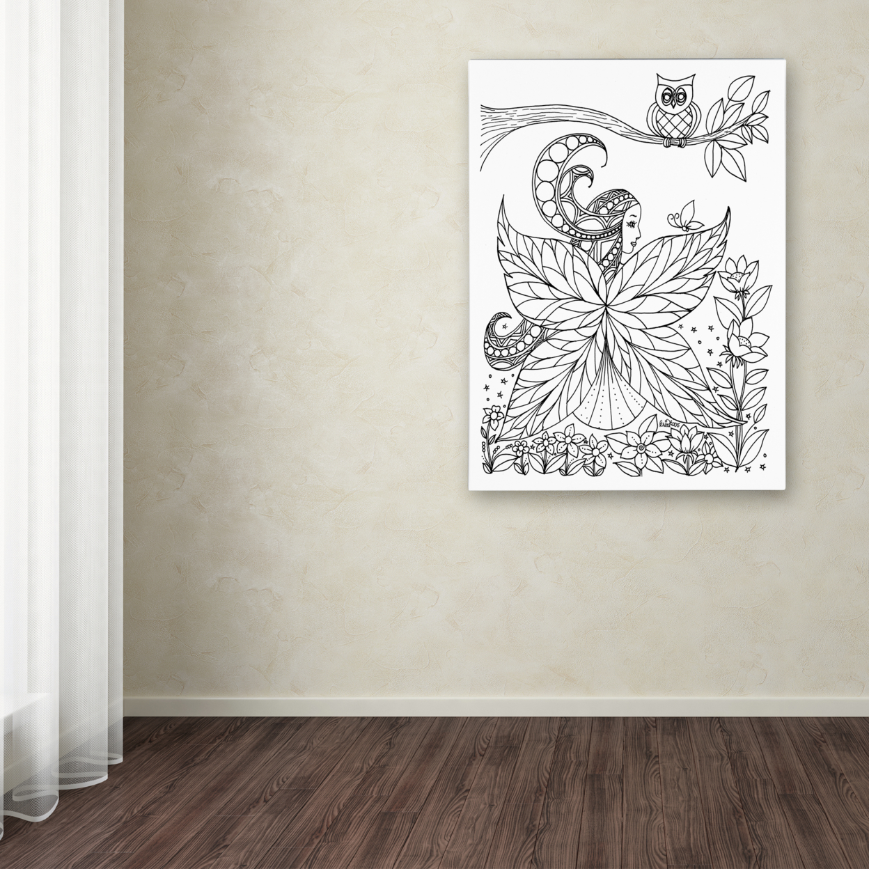 KCDoodleArt 'Fairy 6' Canvas Art 18 X 24
