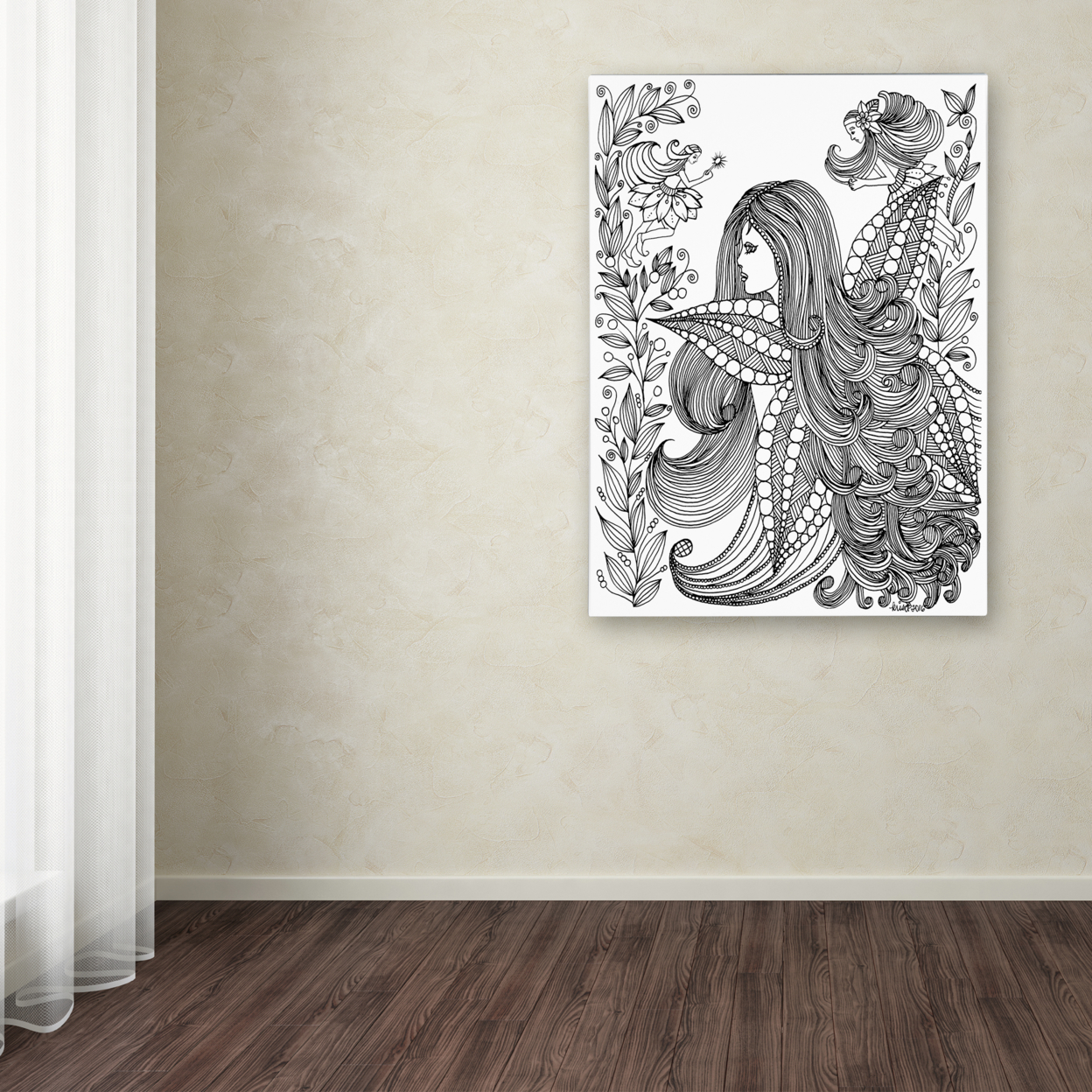 KCDoodleArt 'Fairy 11' Canvas Art 18 X 24