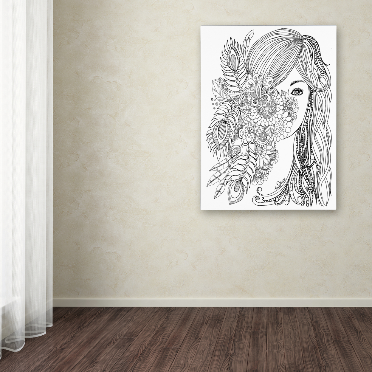 KCDoodleArt 'Flower Girls 2' Canvas Art 18 X 24