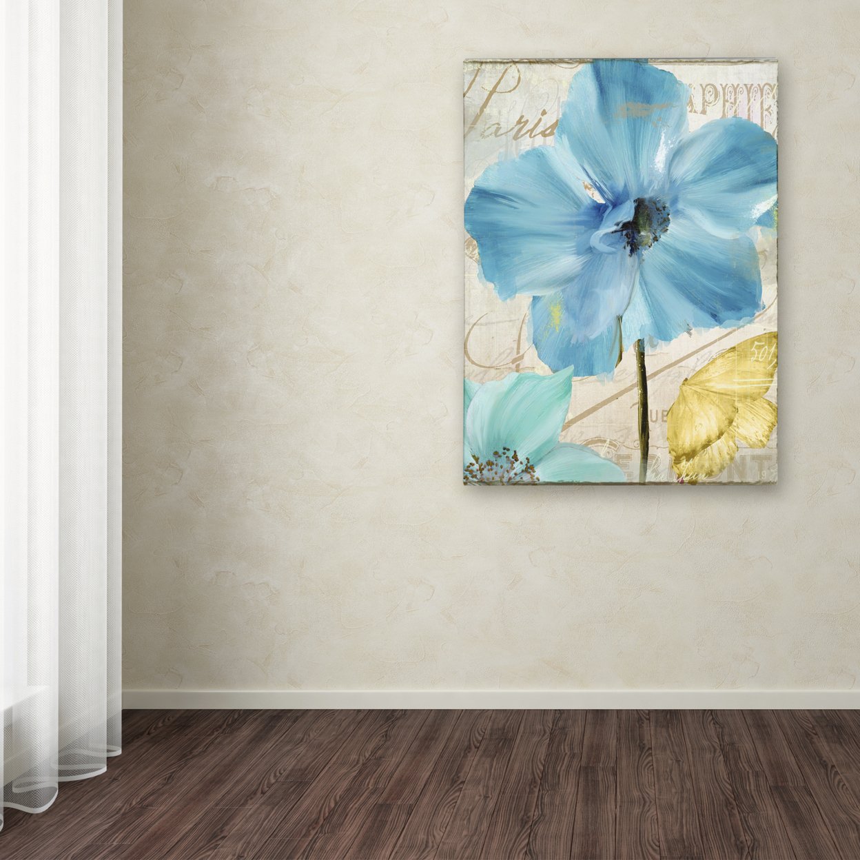 Color Bakery 'Blue Mountain Poppy' Canvas Art 18 X 24