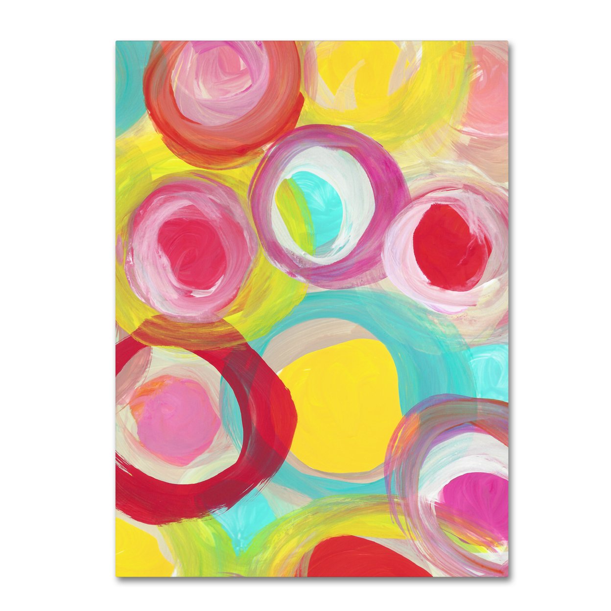 Amy Vangsgard 'Colorful Sun Circles Vertical 1' Canvas Art 18 X 24