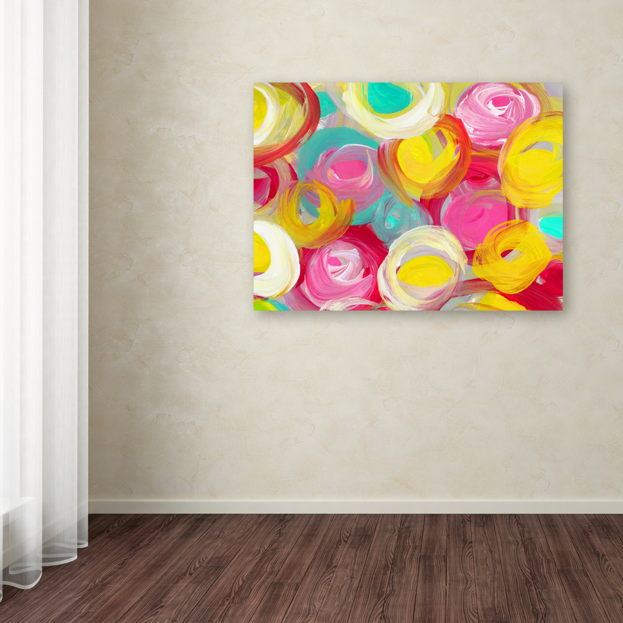 Amy Vangsgard 'Rose Garden Circles 2' Canvas Art 18 X 24