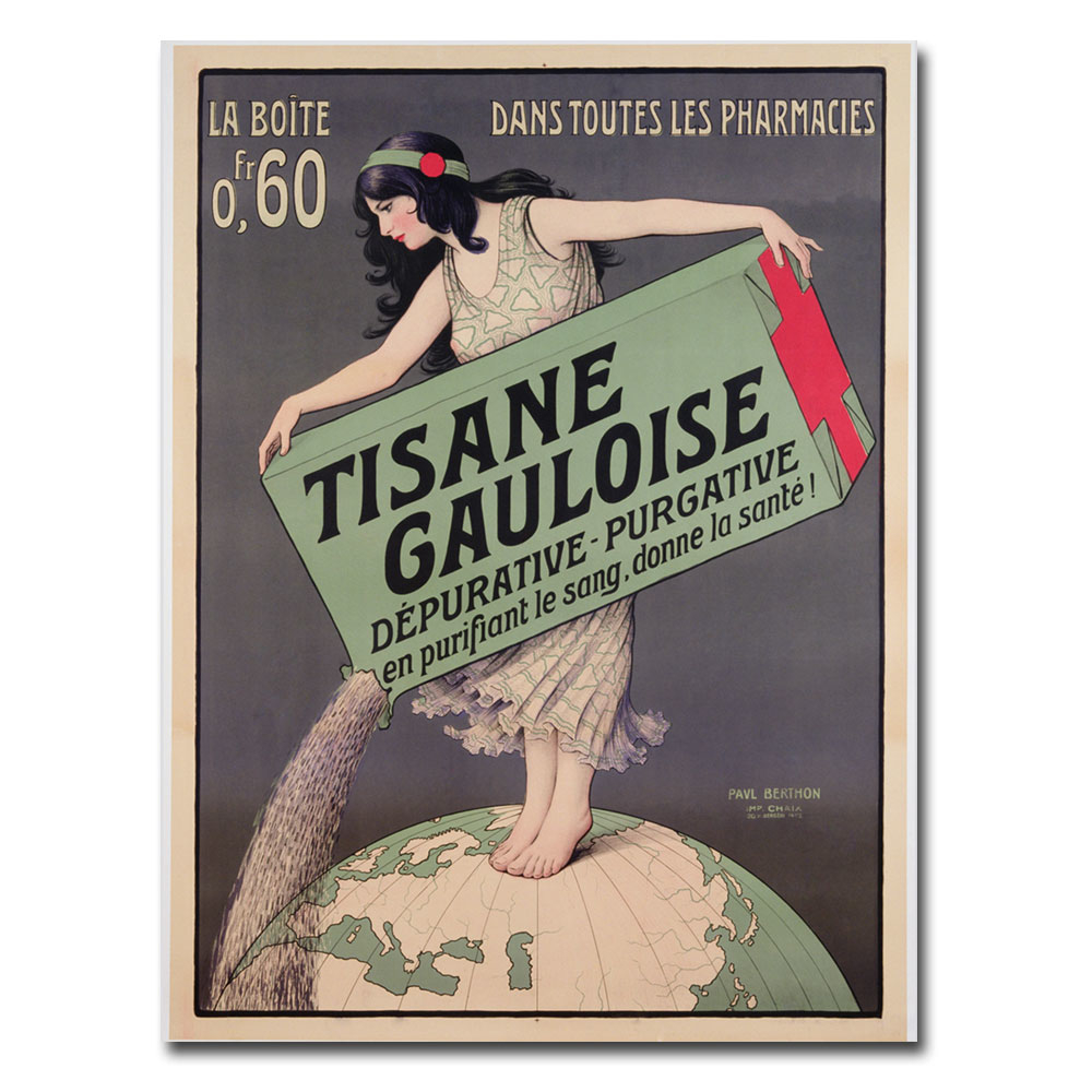 Paul Berthon 'Tisane Gauloise 1900' Canvas Art 18 X 24