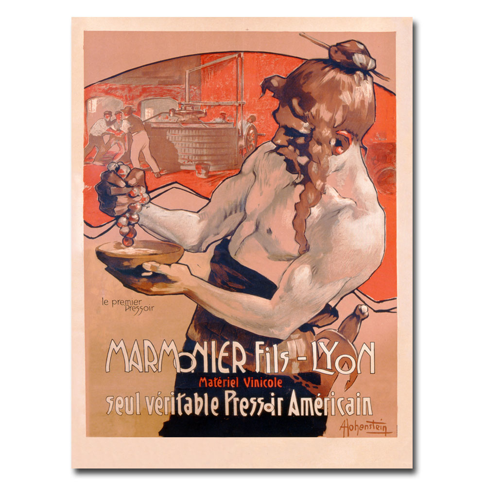 Adolf Hohenstein 'Marmonier Fils-Lyon 1910' Canvas Art 18 X 24