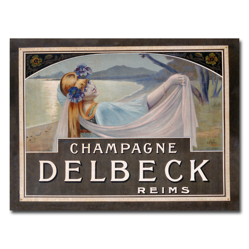 Louis Chalon 'Champagne Delbeck 1910' Canvas Art 18 X 24