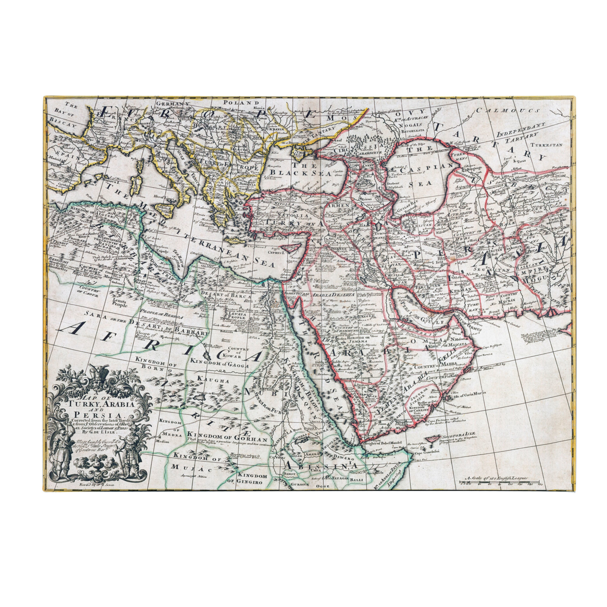 Map Of Turkey Arabia And Persia' Canvas Art 18 X 24