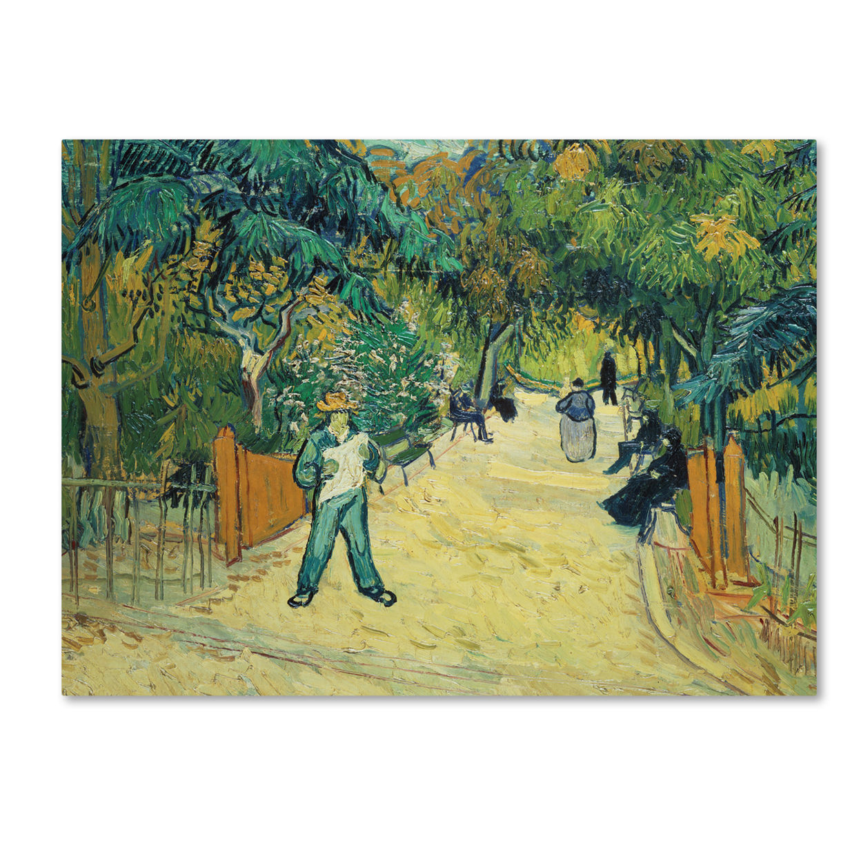 Vincent Van Gogh 'Public Gardens In Arles, 1888' Canvas Art 18 X 24