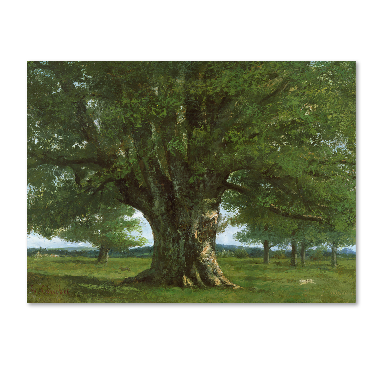 Gustave Courbet 'The Oak Of Flagey' Canvas Art 18 X 24