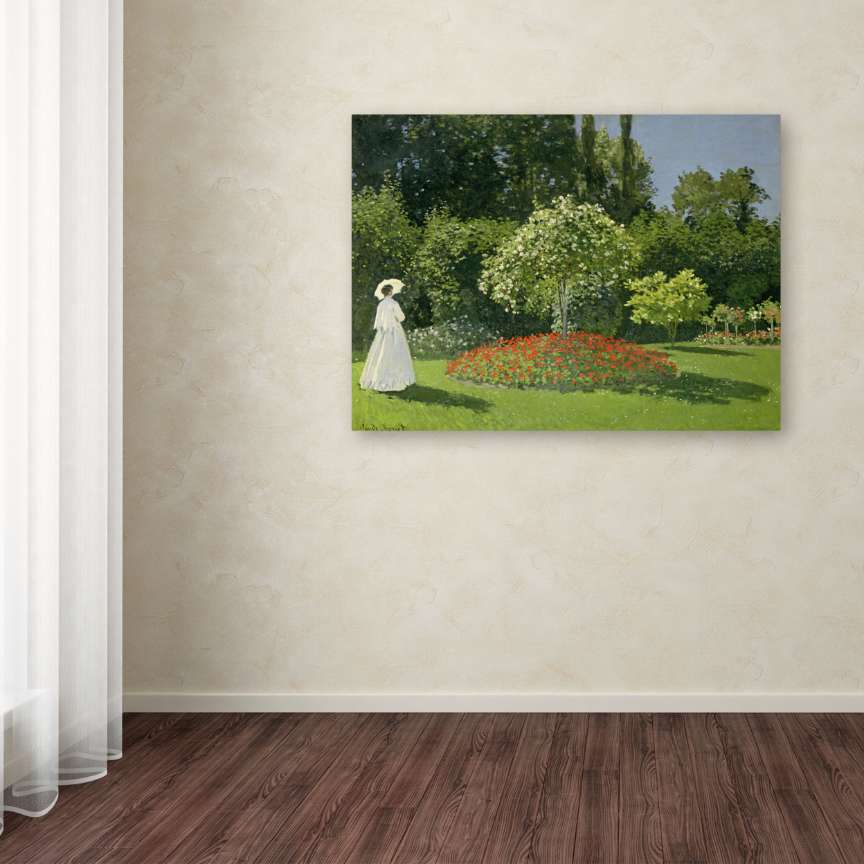 Claude Monet 'Jeanne Marie Lecadre In The Garden' Canvas Art 18 X 24