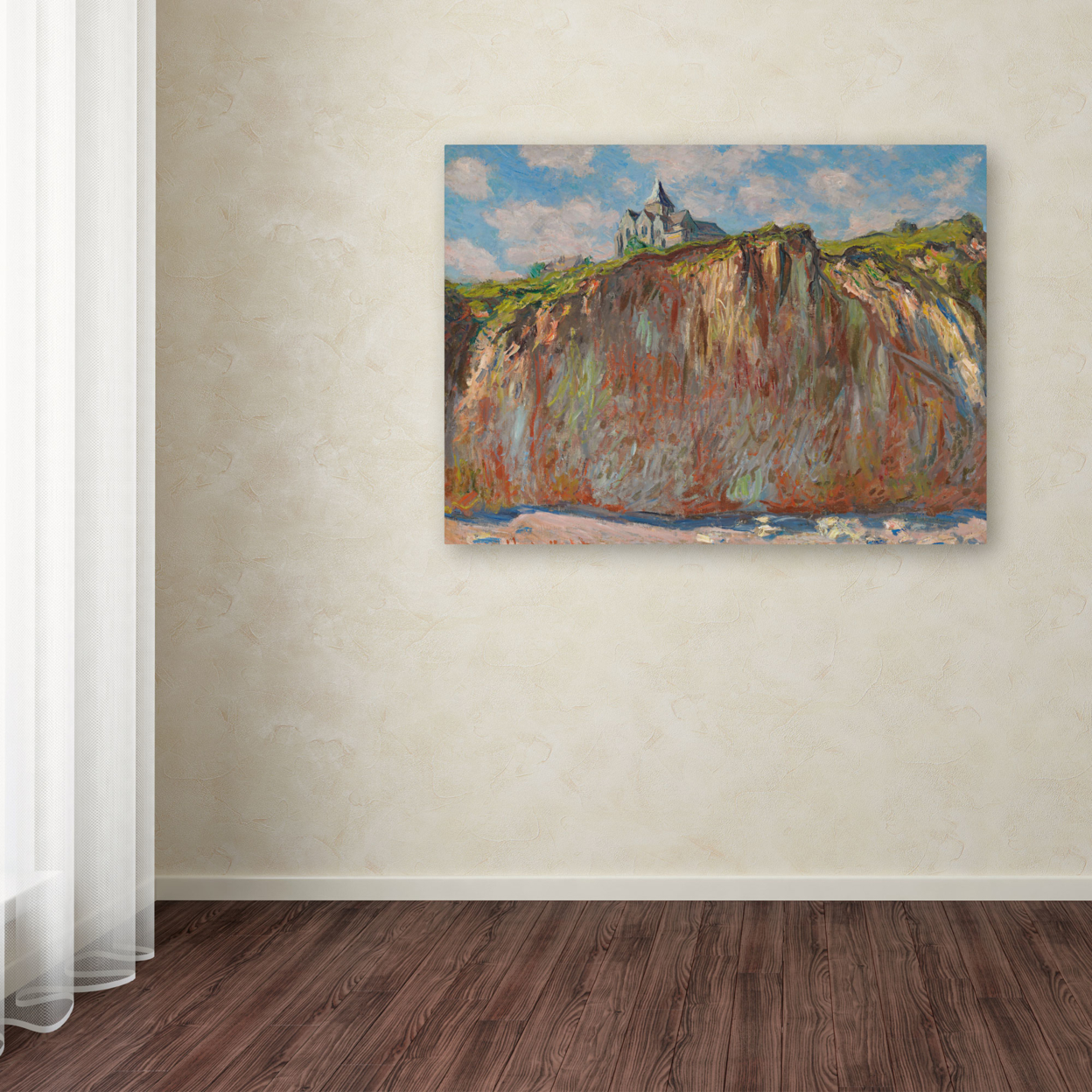 Claude Monet 'Church At Varengeville' Canvas Art 18 X 24