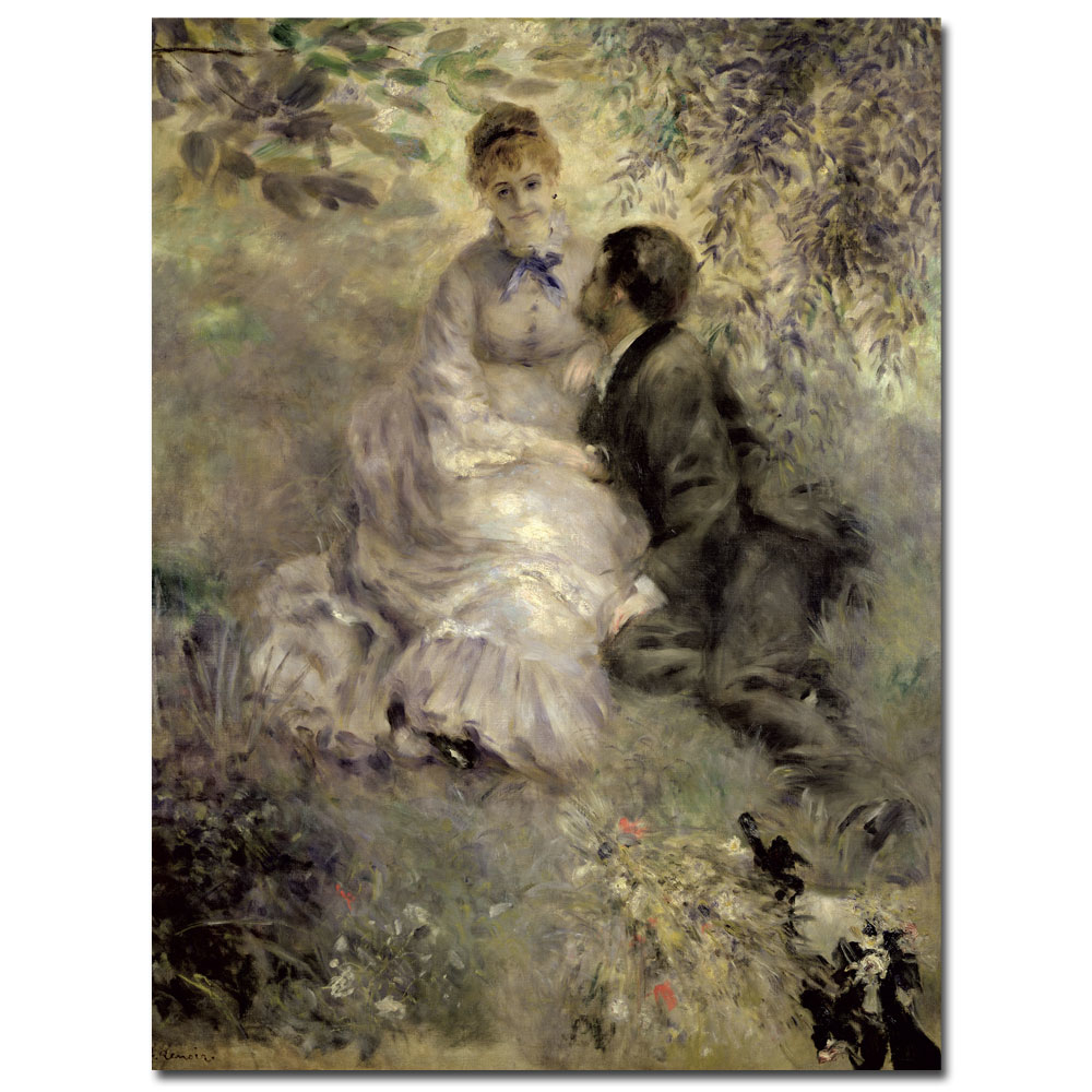 Pierre Auguste Renoir 'The Lovers C.1875' Canvas Art 18 X 24