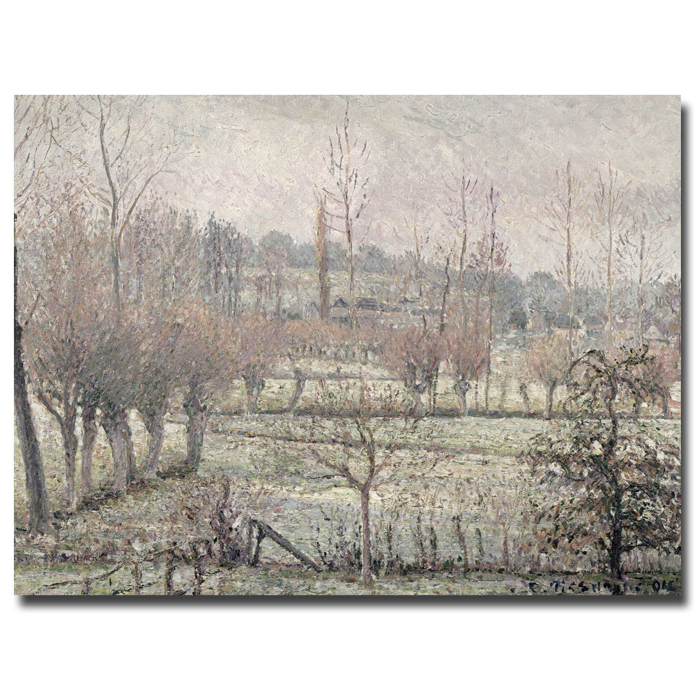 Camille Pissarro 'Snow Effect At Eragny, 1894' Canvas Art 18 X 24