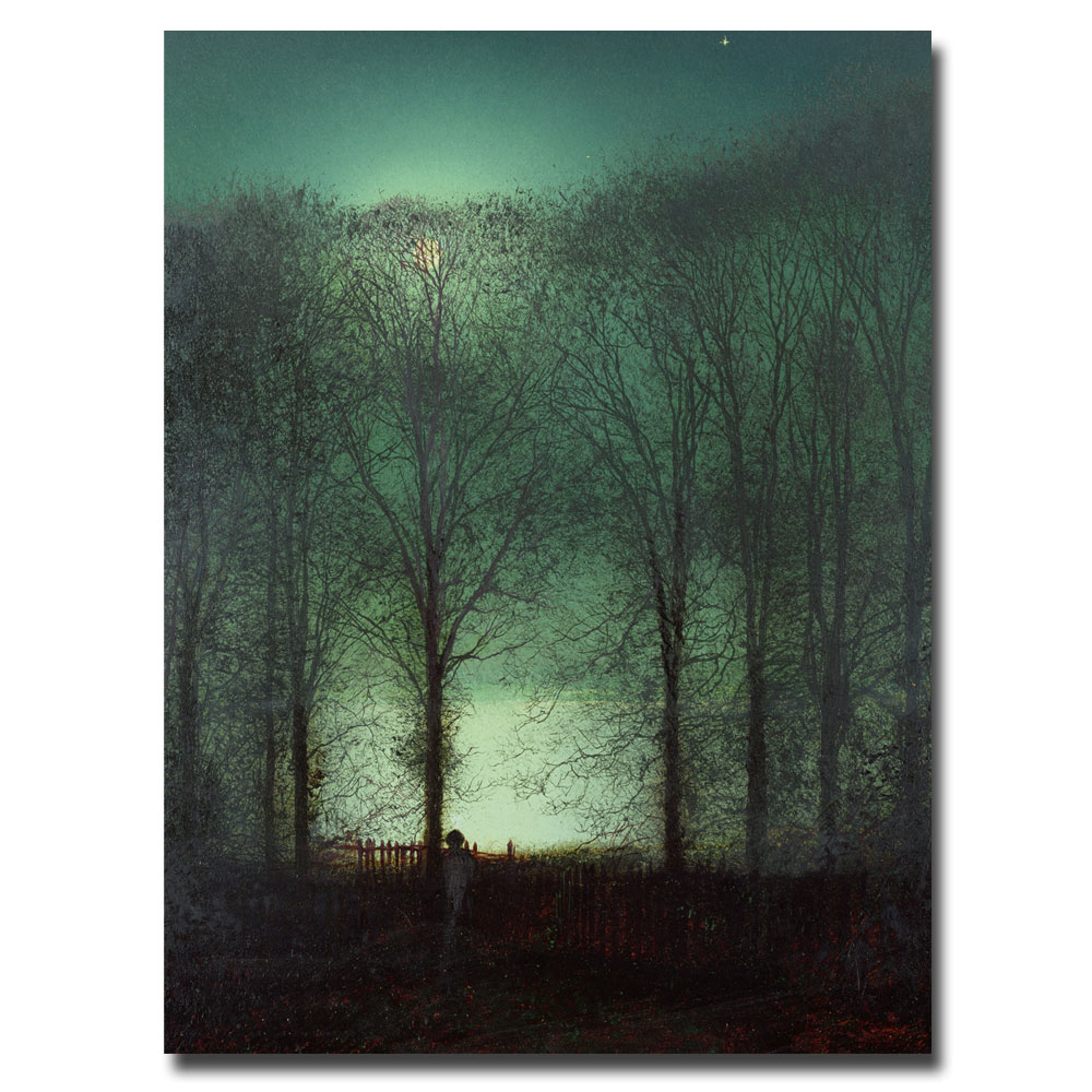 John Atkinson Grimshaw 'Figure In The Moonlight' Canvas Art 18 X 24