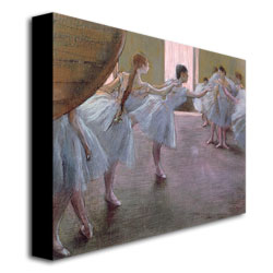 Edgar Degas 'Dancers At Rehearsal, 1875-77' Canvas Art 18 X 24
