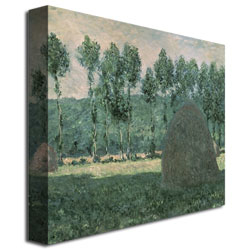 Claude Monet ' Haystacks Near Giverny, 1884-89' Canvas Art 18 X 24