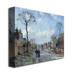 Camille Pissaro 'The Road To Louveciennes' Canvas Art 18 X 24