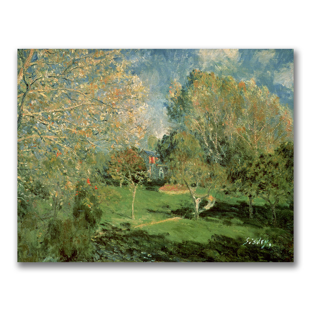 Alfred Sisley 'The Garden Of Hoschede Family' Canvas Art 18 X 24