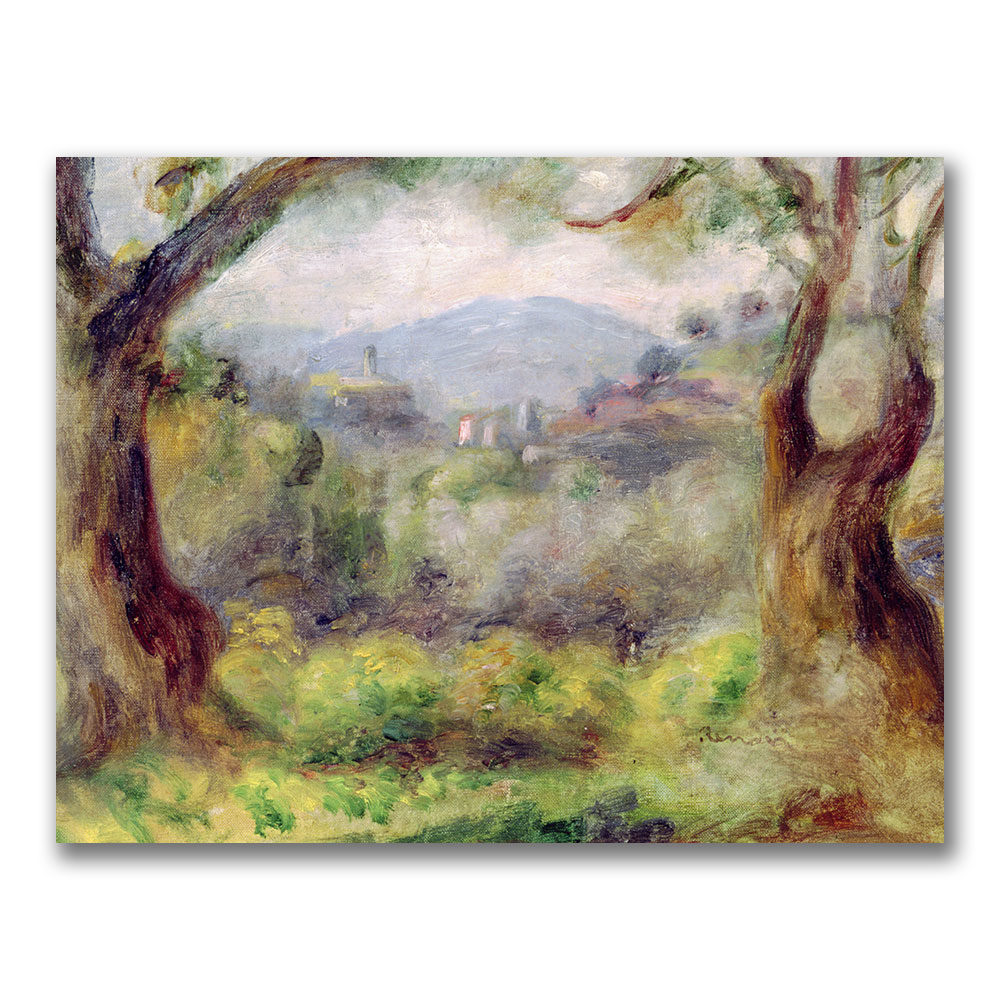 Pierre Renoir 'Landscape At Les Collettes' Canvas Art 18 X 24