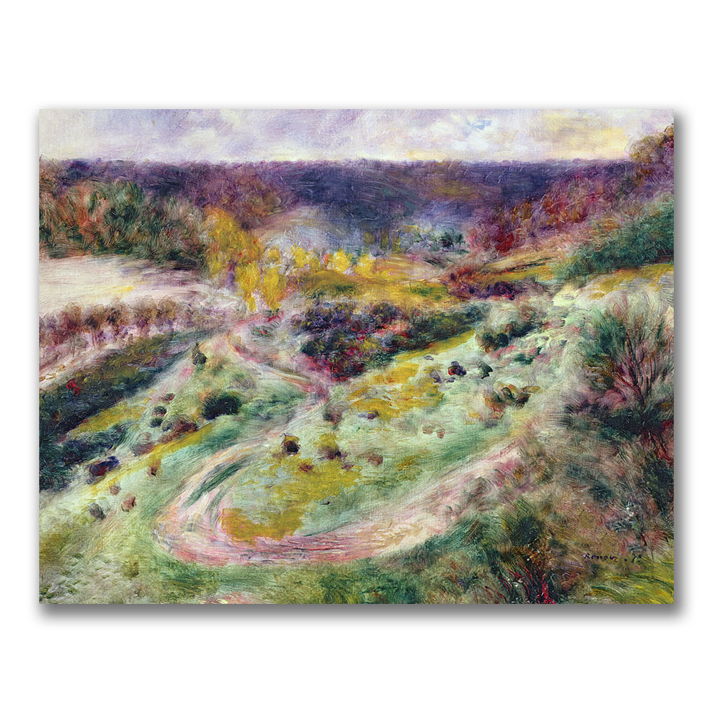 Pierre Renoir 'Landscape At Wargemont' Canvas Art 18 X 24