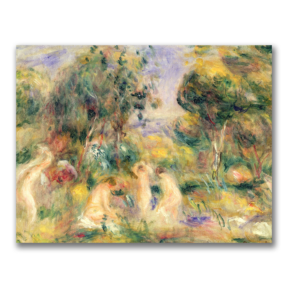 Pierre Renoir 'The Bathers' Canvas Art 18 X 24