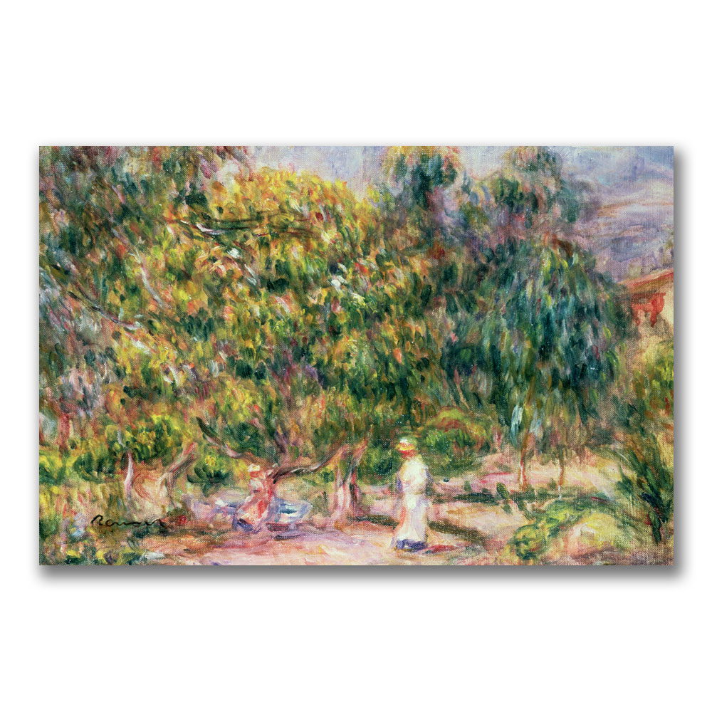 Pierre Renoir 'Garden Of Les Colettes' Canvas Art 18 X 24