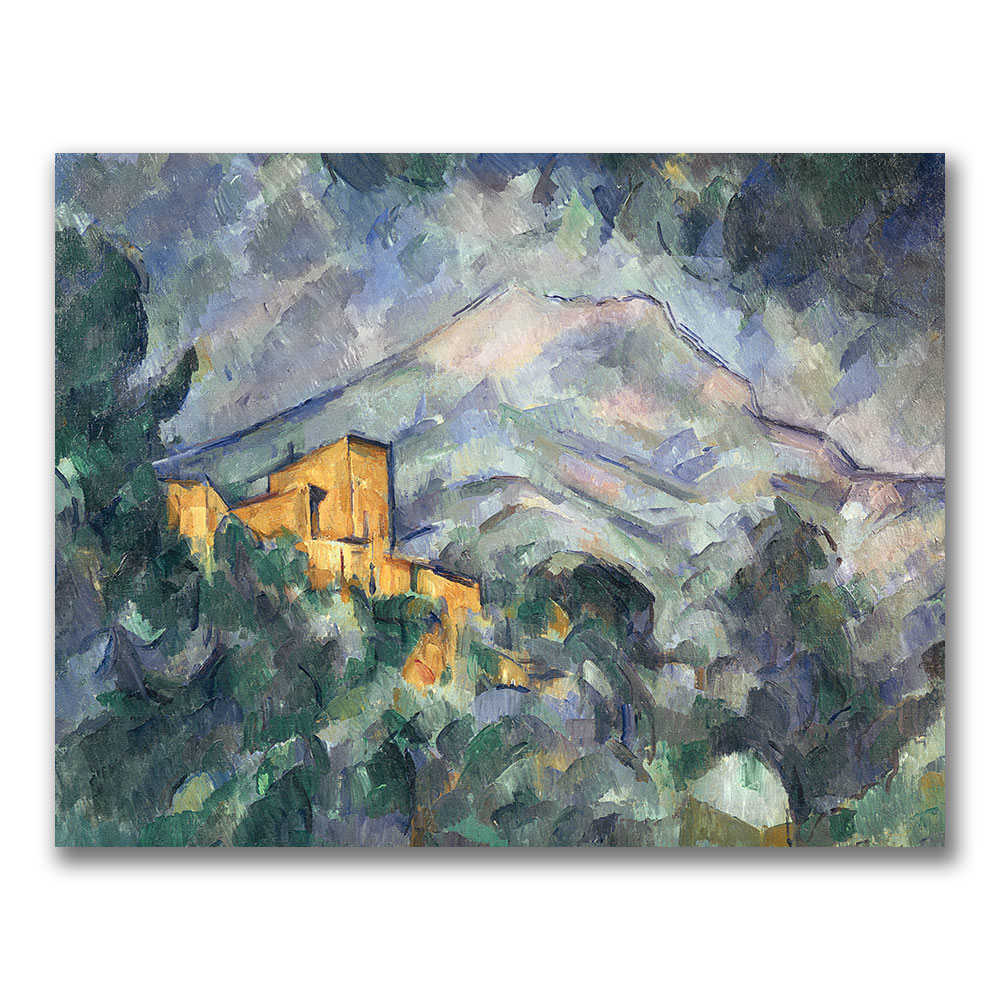 Paul Cezanne 'Montagne Saint-Victoire Black' Canvas Art 18 X 24