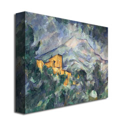 Paul Cezanne 'Montagne Saint-Victoire Black' Canvas Art 18 X 24