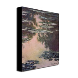 Claude Monet 'Waterlilies With Weeping Willows' Canvas Art 18 X 24