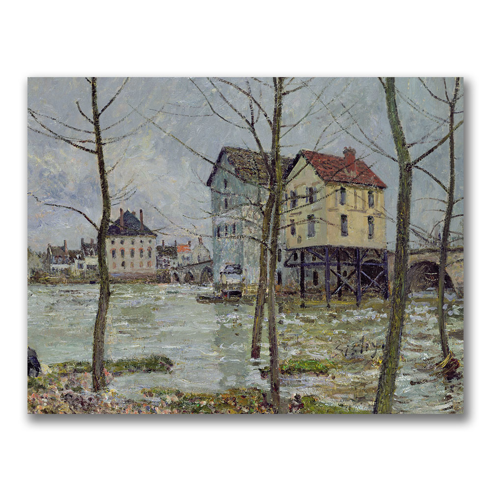 Alfred Sisley 'The Mills At Moret-sur-Loing' Canvas Art 18 X 24