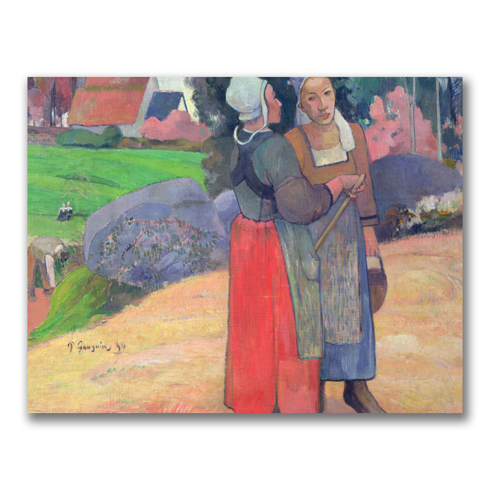 Paul Gauguin 'Brenton Peasants 1894' Canvas Art 18 X 24