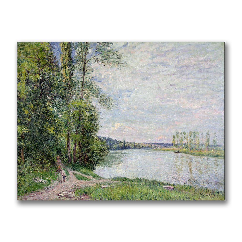Alfred Sisley 'The Riverside Road From Veneux' Canvas Art 18 X 24