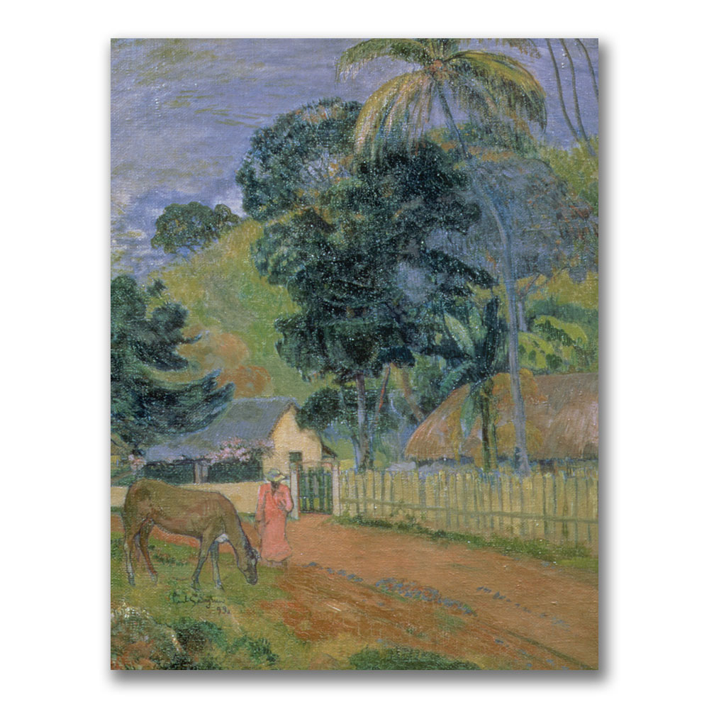 Paul Gauguin 'Landscape 1889' Canvas Art 18 X 24