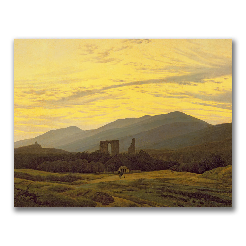 Caspar Friedrich 'Ruins In The Riesengebirge' Canvas Art 18 X 24