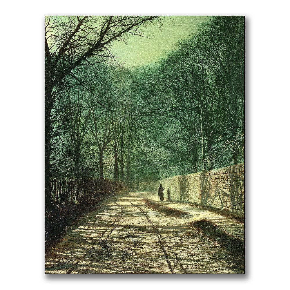 John Grimshaw 'Tree Shadows In The Park Wall' Canvas Art 18 X 24