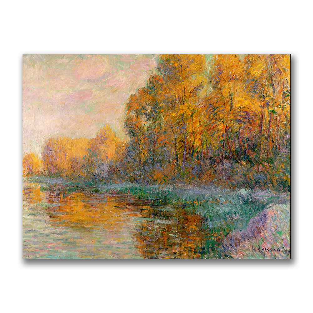 Gustave Loiseau 'A River In Autumn' Canvas Art 18 X 24