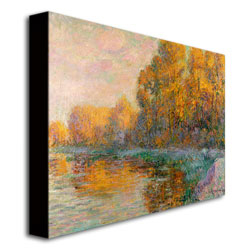Gustave Loiseau 'A River In Autumn' Canvas Art 18 X 24