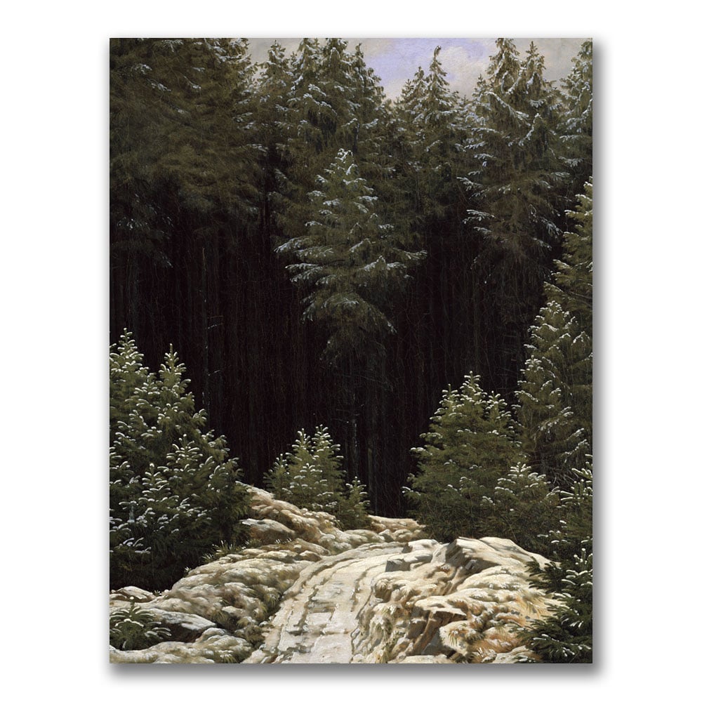 Caspar Friedrich 'Early Snow' Canvas Art 18 X 24