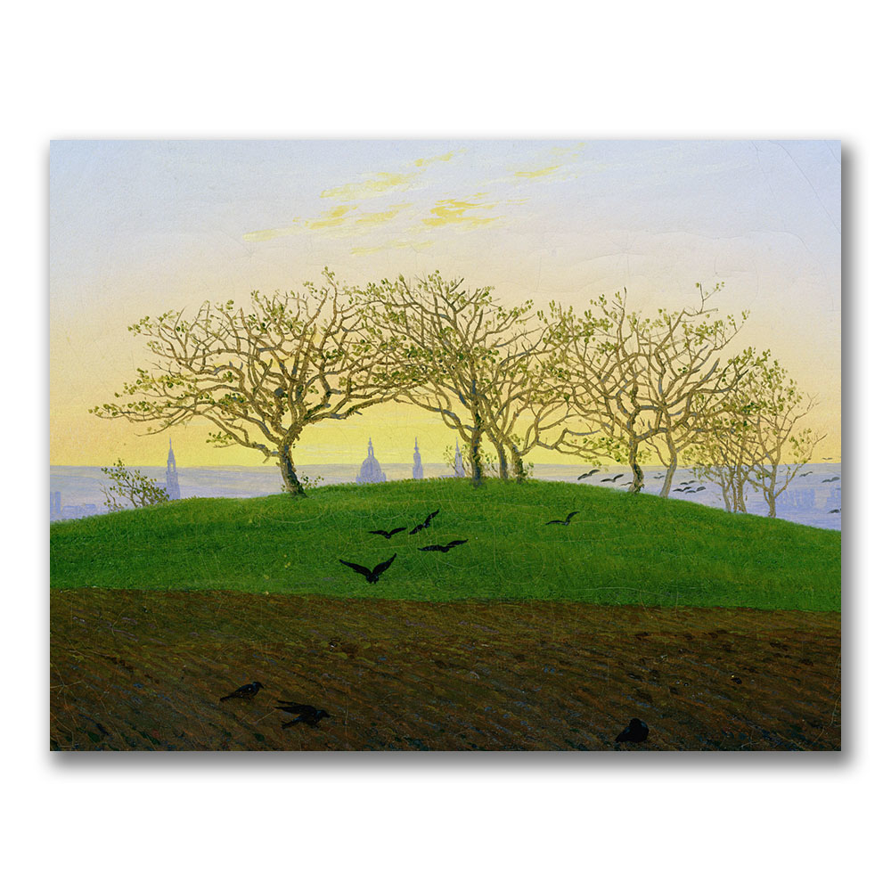 Caspar Friedrich 'Hills And Ploughed Fields' Canvas Art 18 X 24