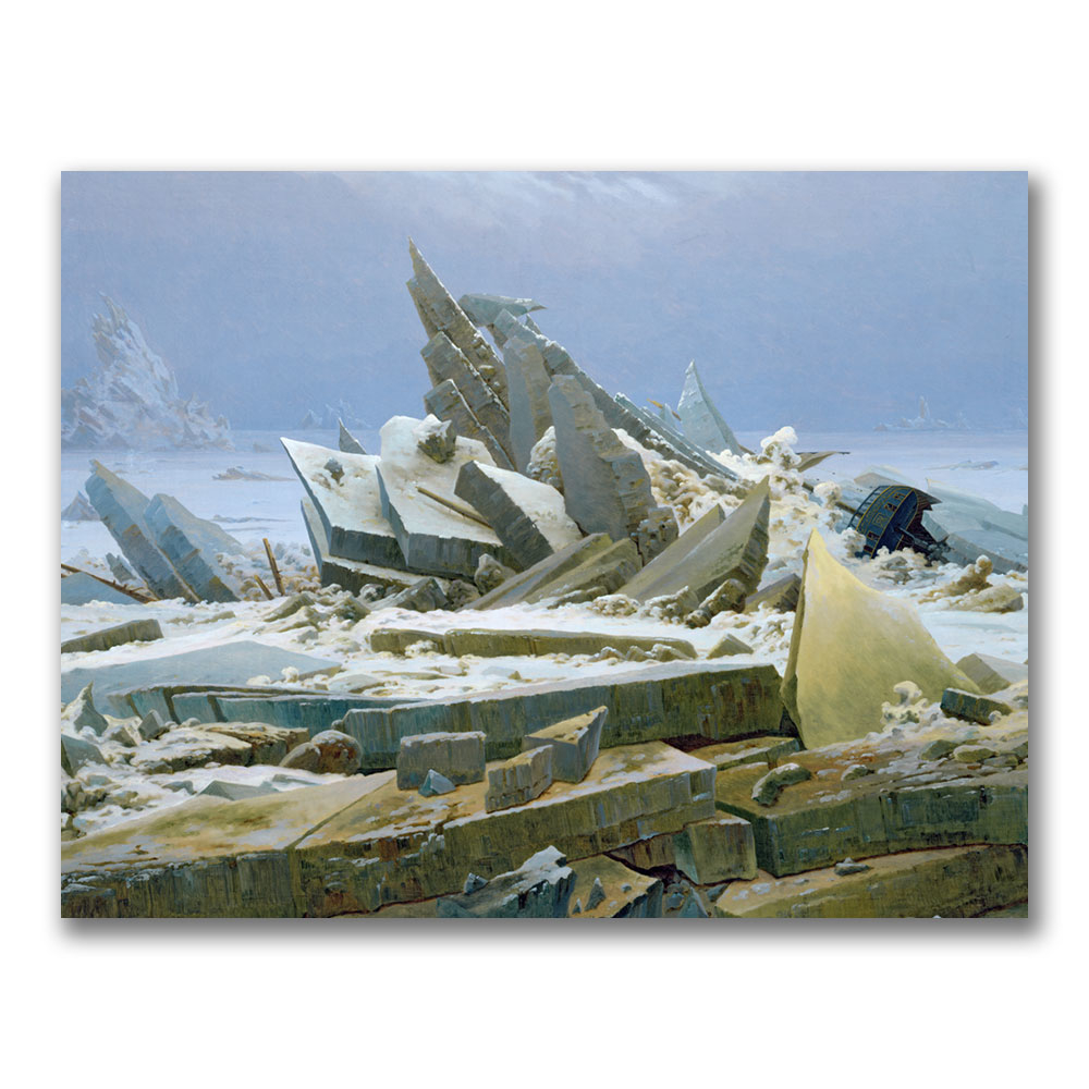 Caspar David Friedrich 'The Polar Sea' Canvas Art 18 X 24