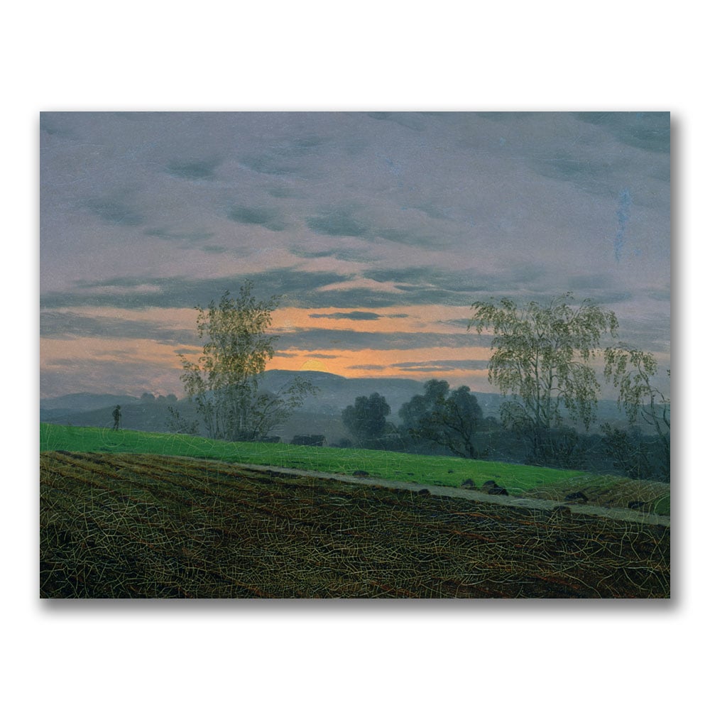 Caspar Friedrich 'Ploughed Field' Canvas Art 18 X 24