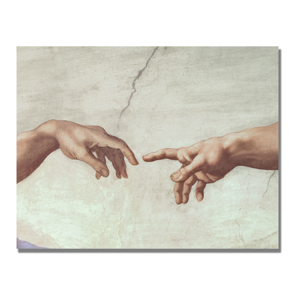 Michelangelo 'Hands Of God' Canvas Art 18 X 24