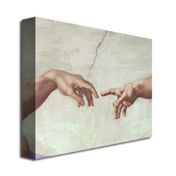 Michelangelo 'Hands Of God' Canvas Art 18 X 24
